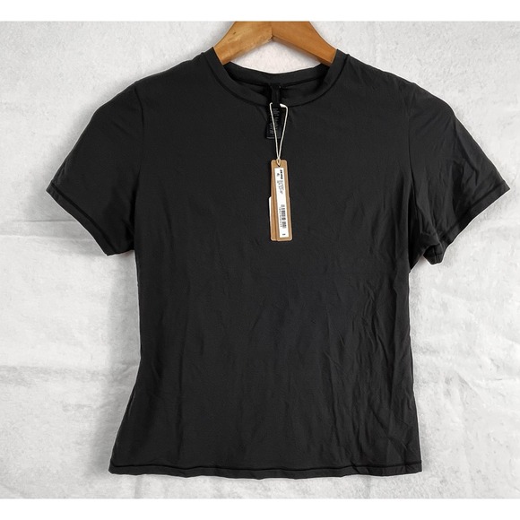 SKIMS Fits Everybody Short Sleeve T-Shirt Onyx size Large NWT AP-TSH-0649 BLACK - Picture 1 of 6